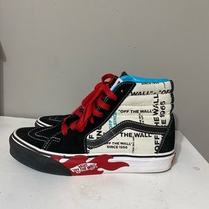 Vans SK8 blue,black,white, and red